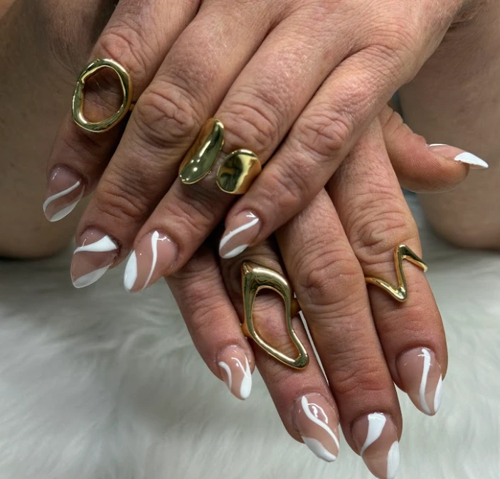 white nail paint style